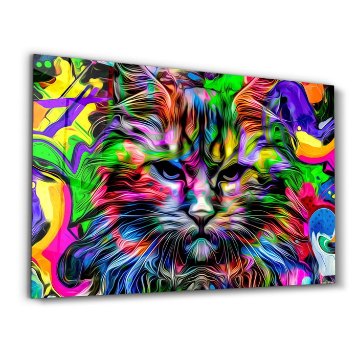 Wallity Pintura Decorativa de Vidrio Templado Multicolor 46 x 72 cm